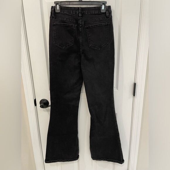 Forever 21 Premium Denim Black High Waist Flare Leg Jeans Women’s Size 30 - Picture 2 of 5